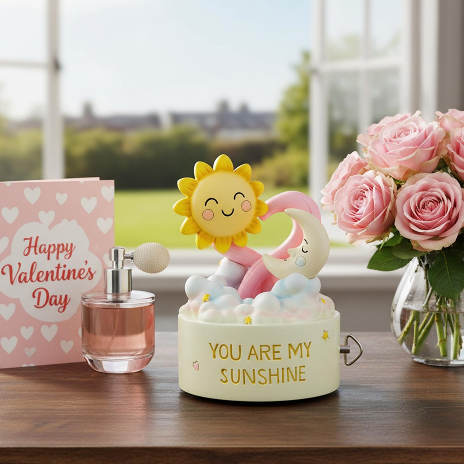 You are My Sunshine Musical Figurine, Wind-Up Music Box, Romantic Love Gift w…