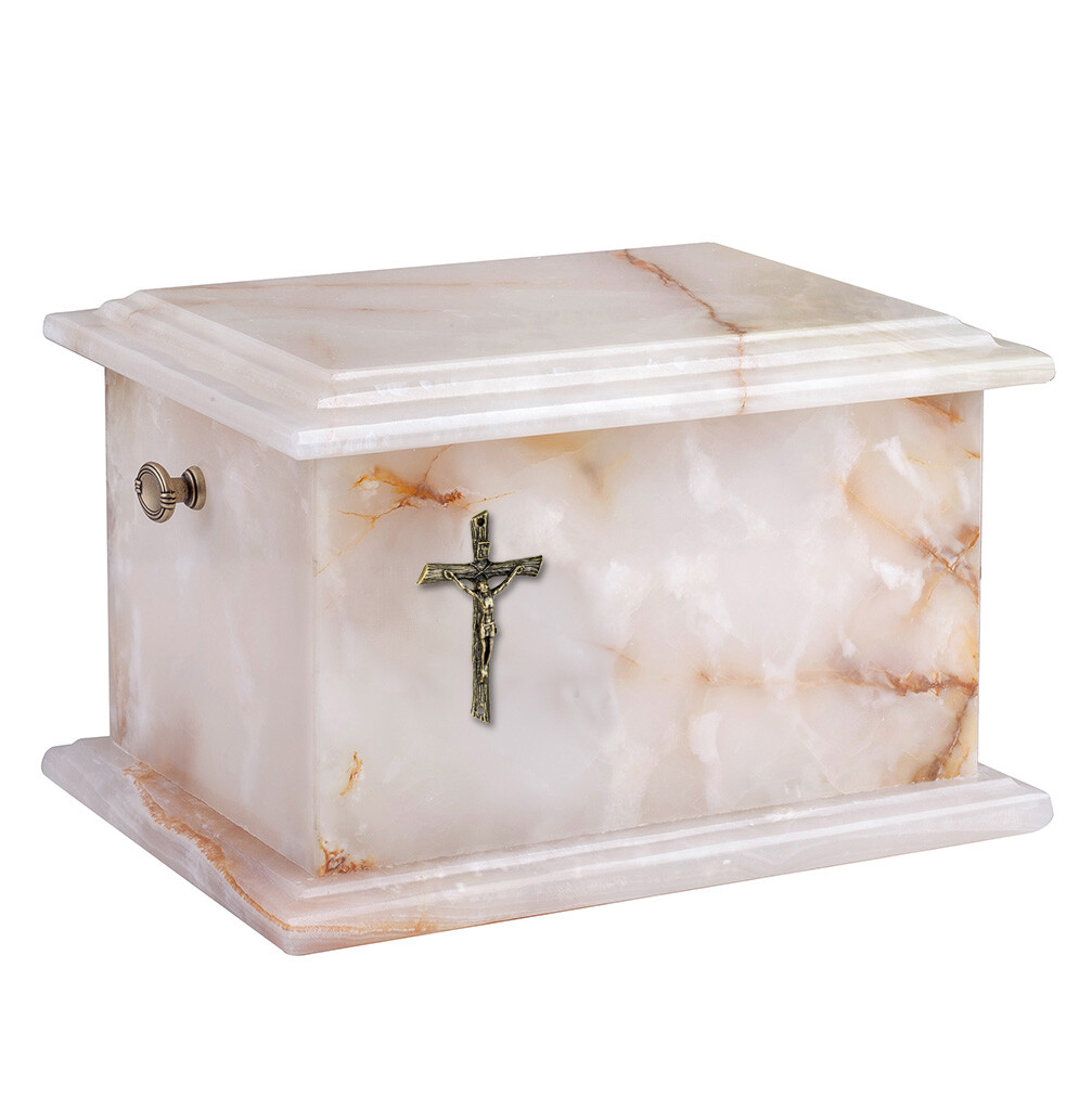 Onyx Adult Cremation Casket Funeral Ashes urn Unique Stone Memorial Casket ST10