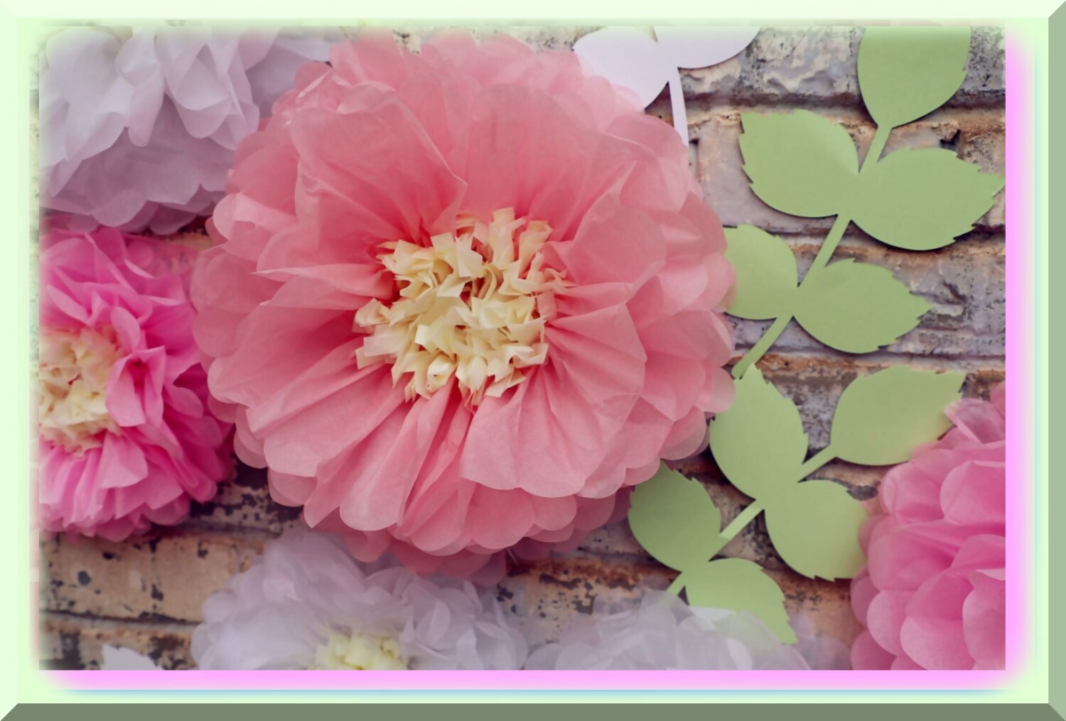 Tissue Paper Flower and Butterfly Decoration Set