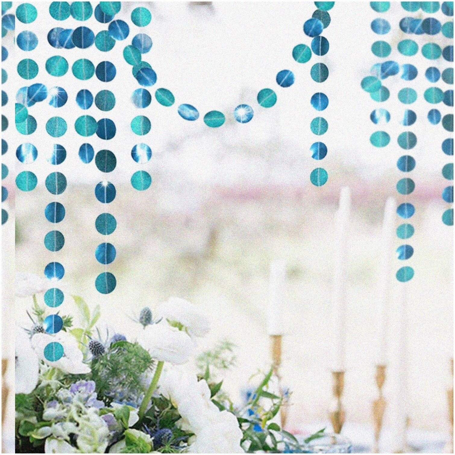Teal Celestial Garland 52ft Hanging Decorations