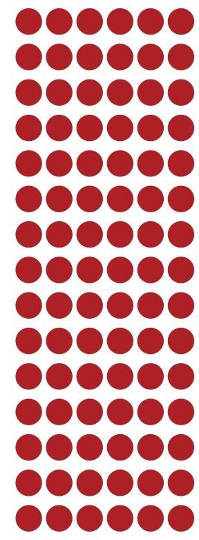 1/2″ Red Dots Round Vinyl Color Coded Inventory Label Stickers Half Inch Dot