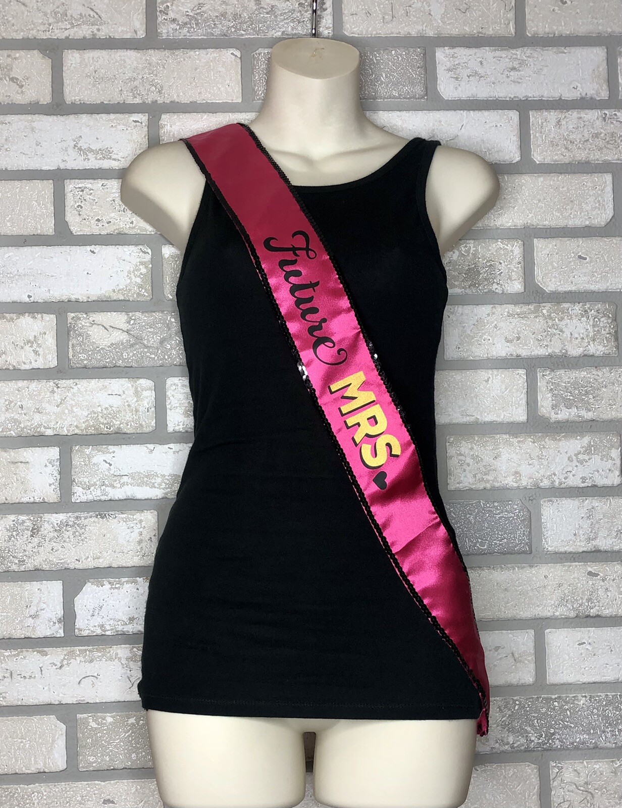 Bachelorette Pink Sash Future Mrs. Bride Accessories Party Wedding Hen Night