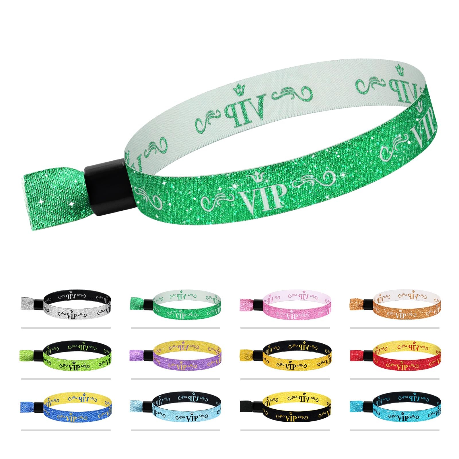 100 Pcs VIP Cloth Event Wristband, Disposable VIP Wristbands for Events, Colo…