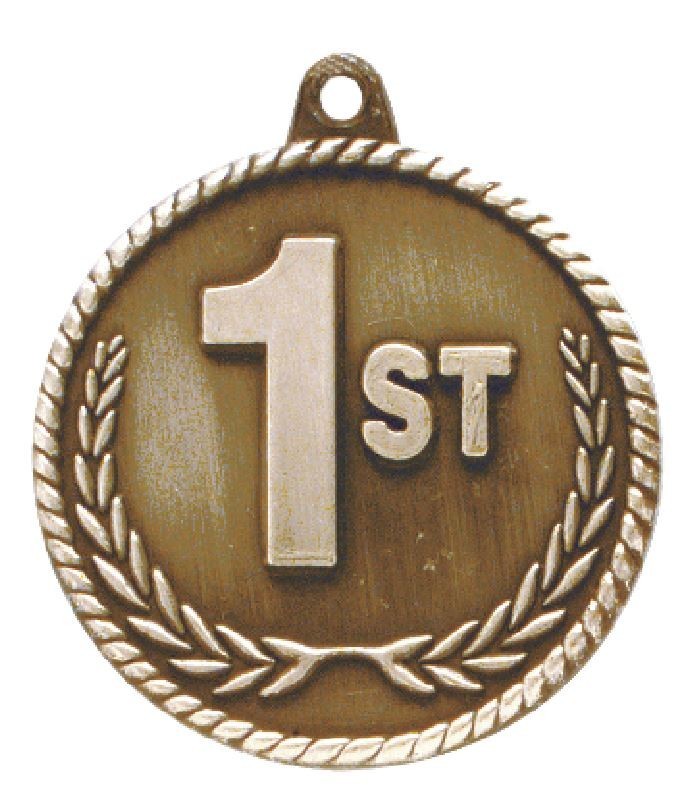 1st Place First Place Medal Award Trophy With Free Lanyard HR801 Team Sports