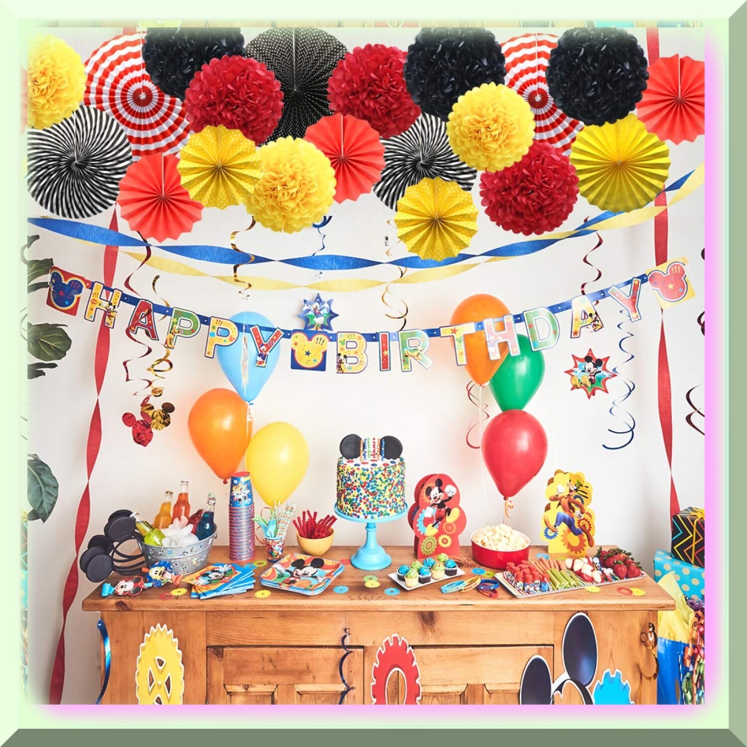 Colorful Fiesta Hanging Paper Decorations Set