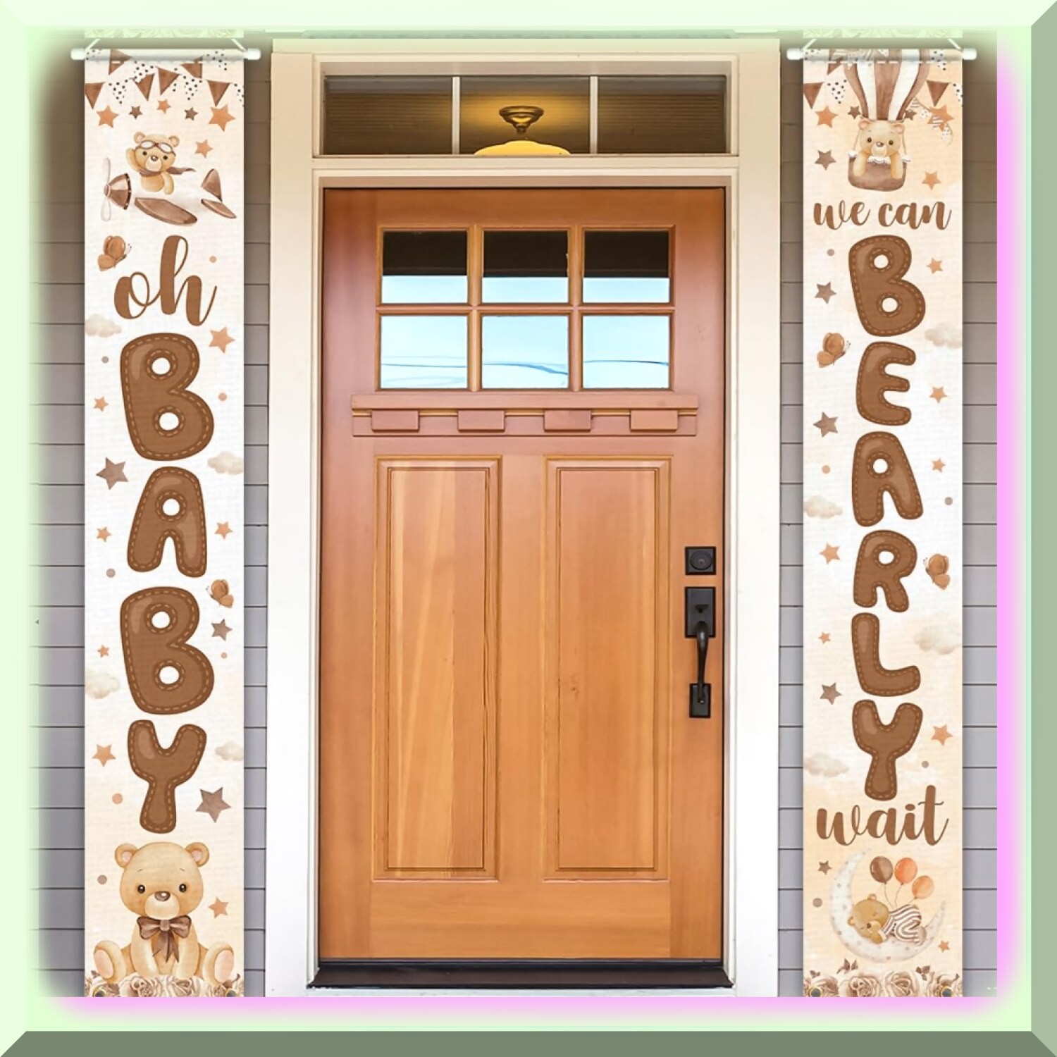 Bear Gender Reveal Porch Sign Banners