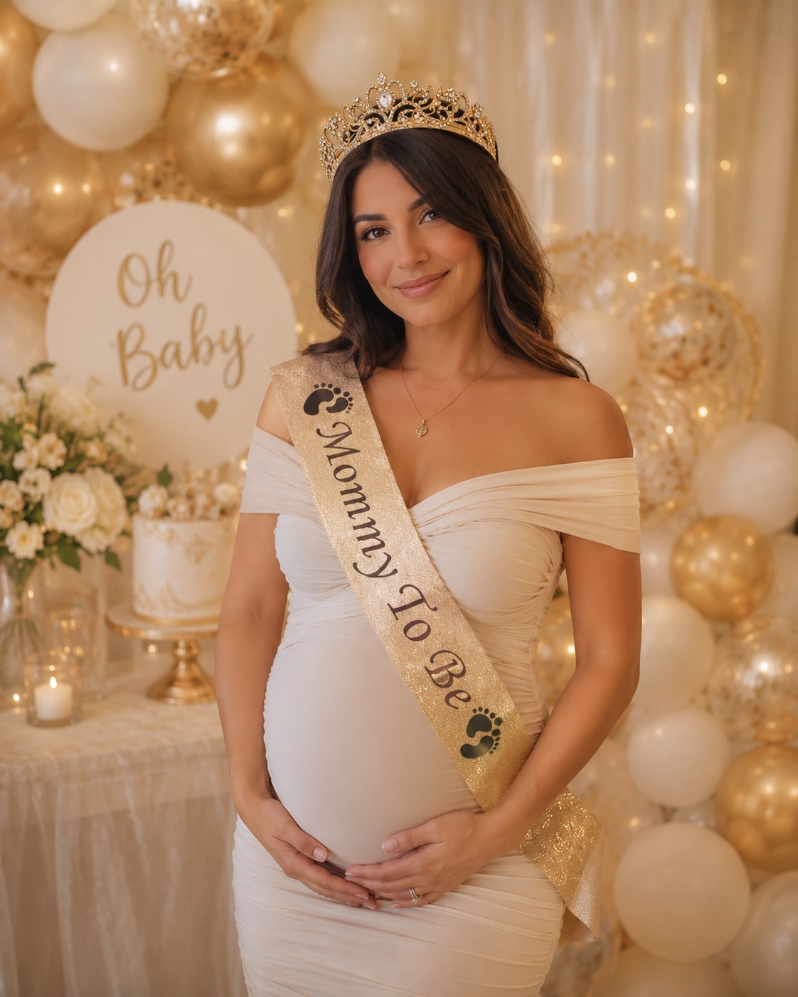 Mommy To Be Crown Set Baby Shower Party, Expecting Mon Party Decorations