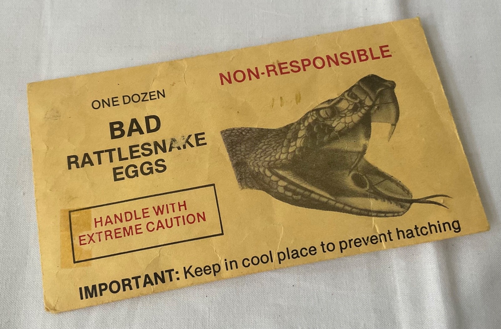1 RATTLESNAKE EGGS PRANK ENVELOPES ~ Joke Gag Gift Magic Trick Fun!