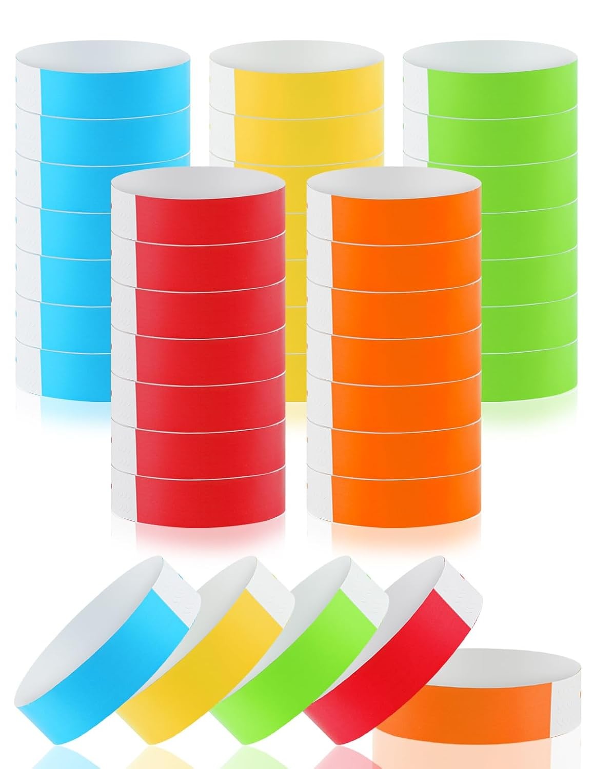 Paper Wristbands for Events, 500 Pcs Disposable Wrist Bands, Mixed Colored | Sel