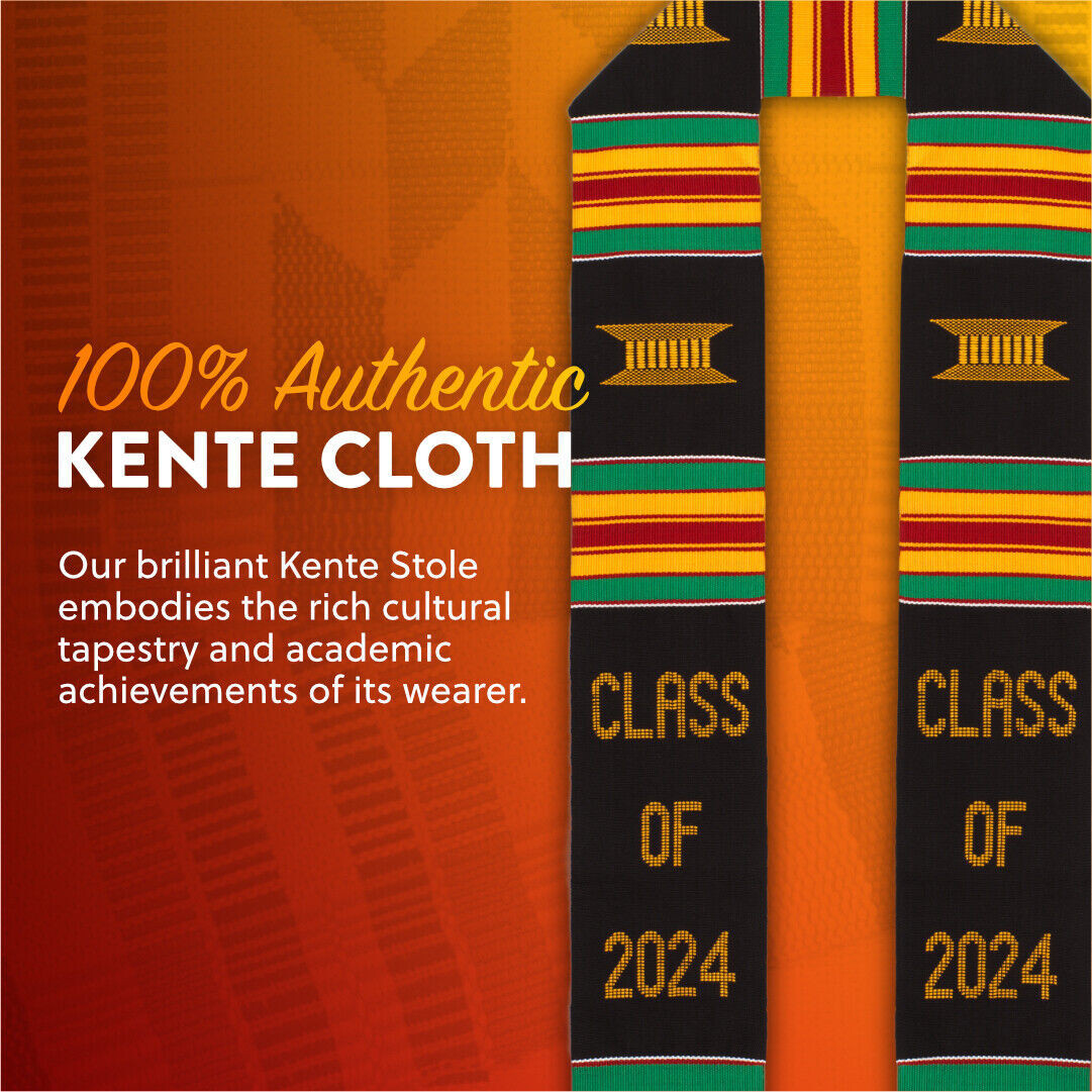 ‘Class of’ Kente Cloth Graduation Stole – Various Years / Colours