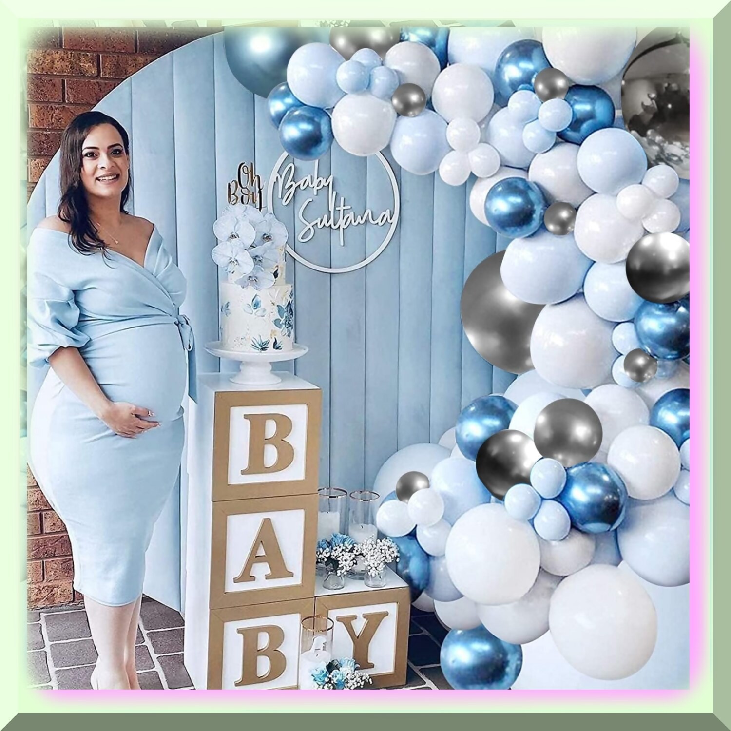 Blue Balloon Garland Kit for Celebrations