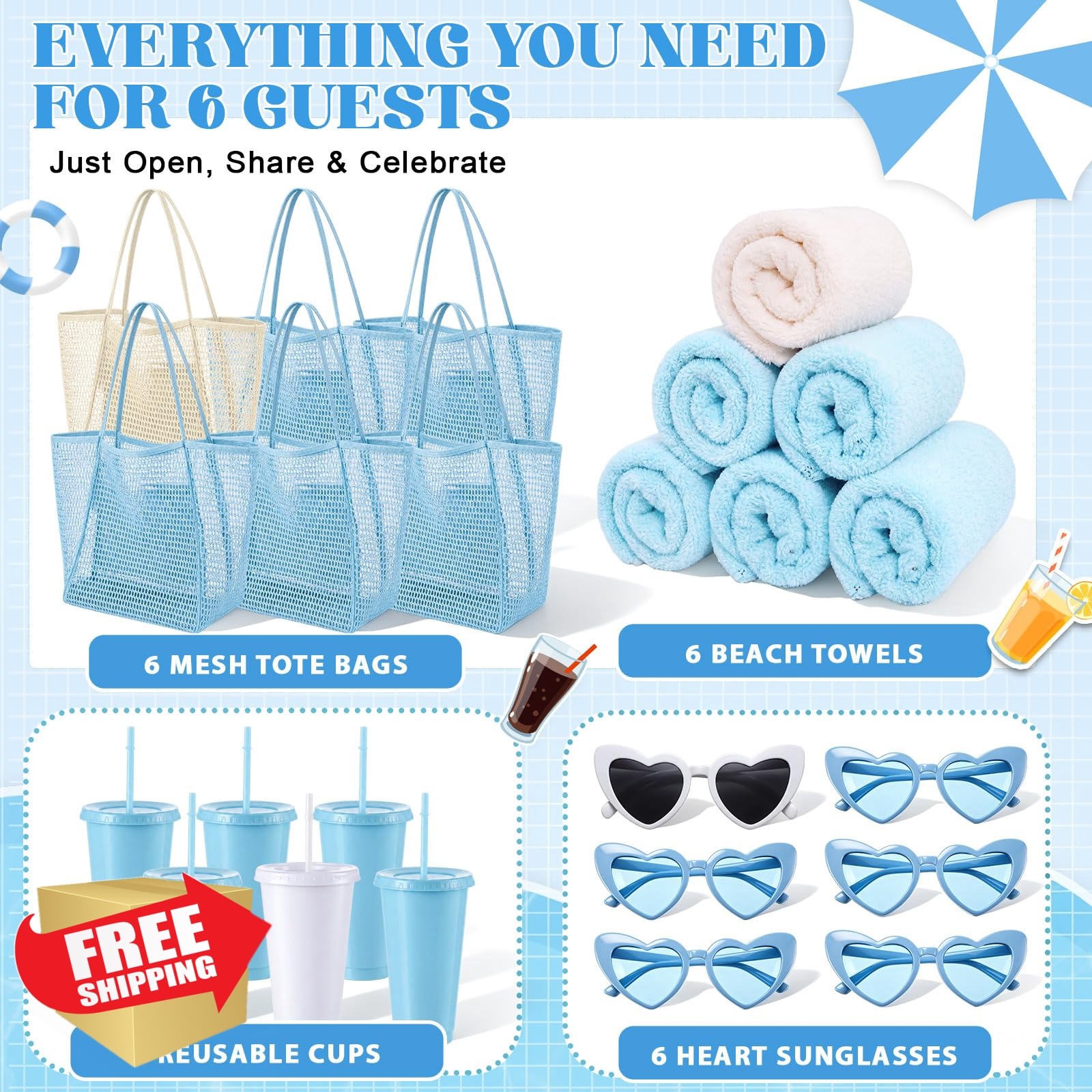 Reallnaive 24 Bachelorette Favors White-blue Tote
