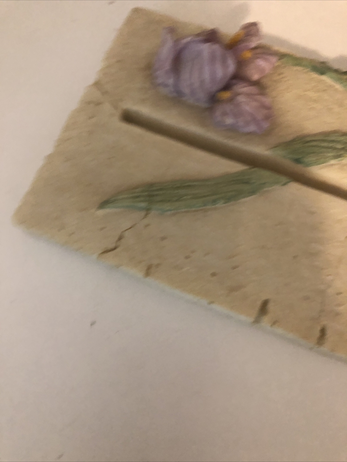 Mothers Day Glass Plaque On A Stone Base With A Floral Design