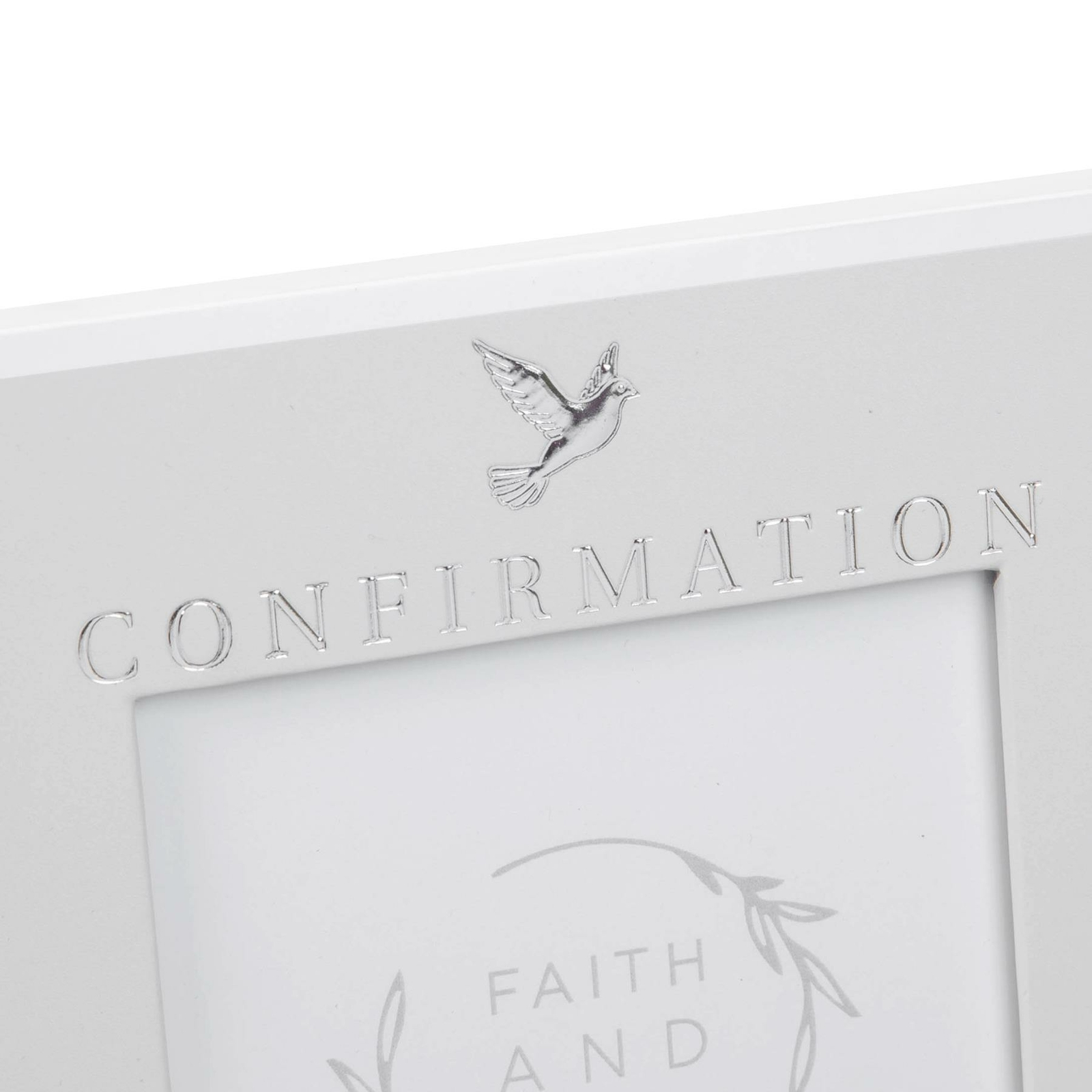 Confirmation 4 x 6 Photo Frame – Grey / White