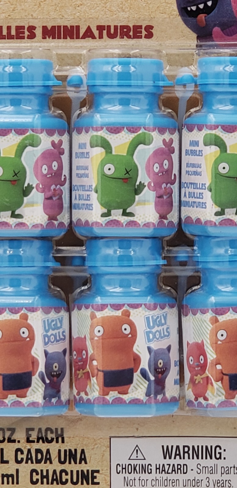 Ugly Dolls Movie Mini Bubbles 8 Count .6 FL Oz Each W/ Wand Birthday Party Favor