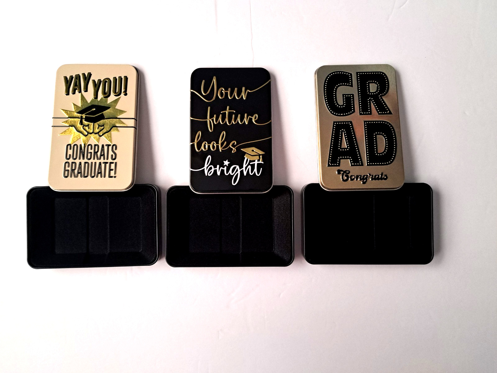 Lot of 3 – Graduation Gift Tin Holder for Cards or Check