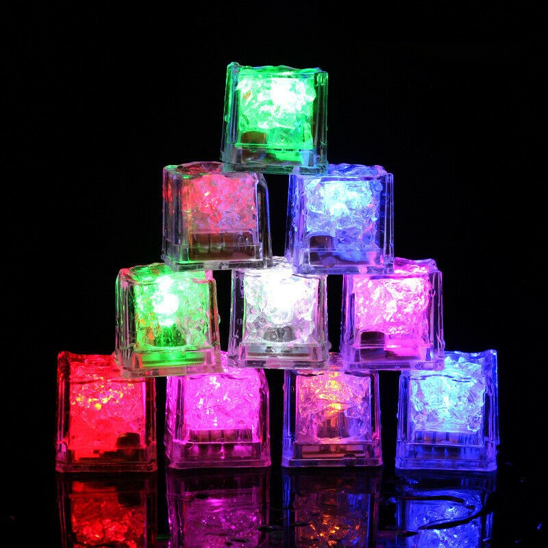 Waterproof LED Light Up Ice Cubes for Bar Wine Wedding Swimming Pool Decoration