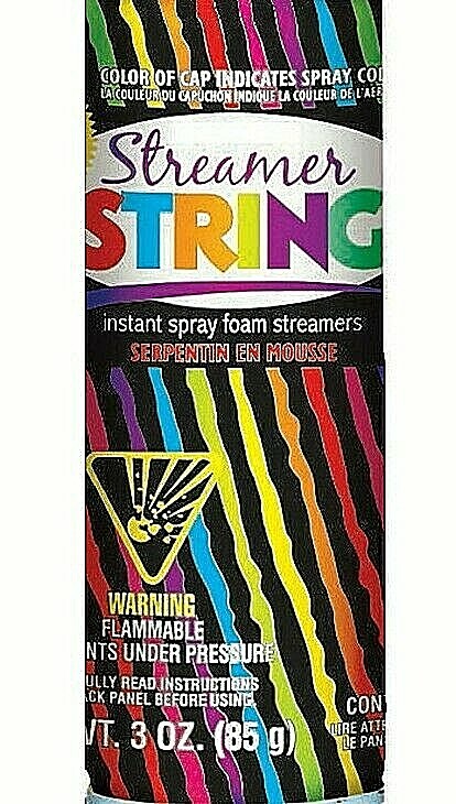 Party Streamer String Spray BLUE Silly String Prank Gag Crazy Fun Spray New