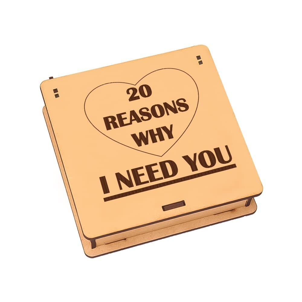 20 Reasons Why I Need You Message Box Gift For Anniversary Birthday And Loveable