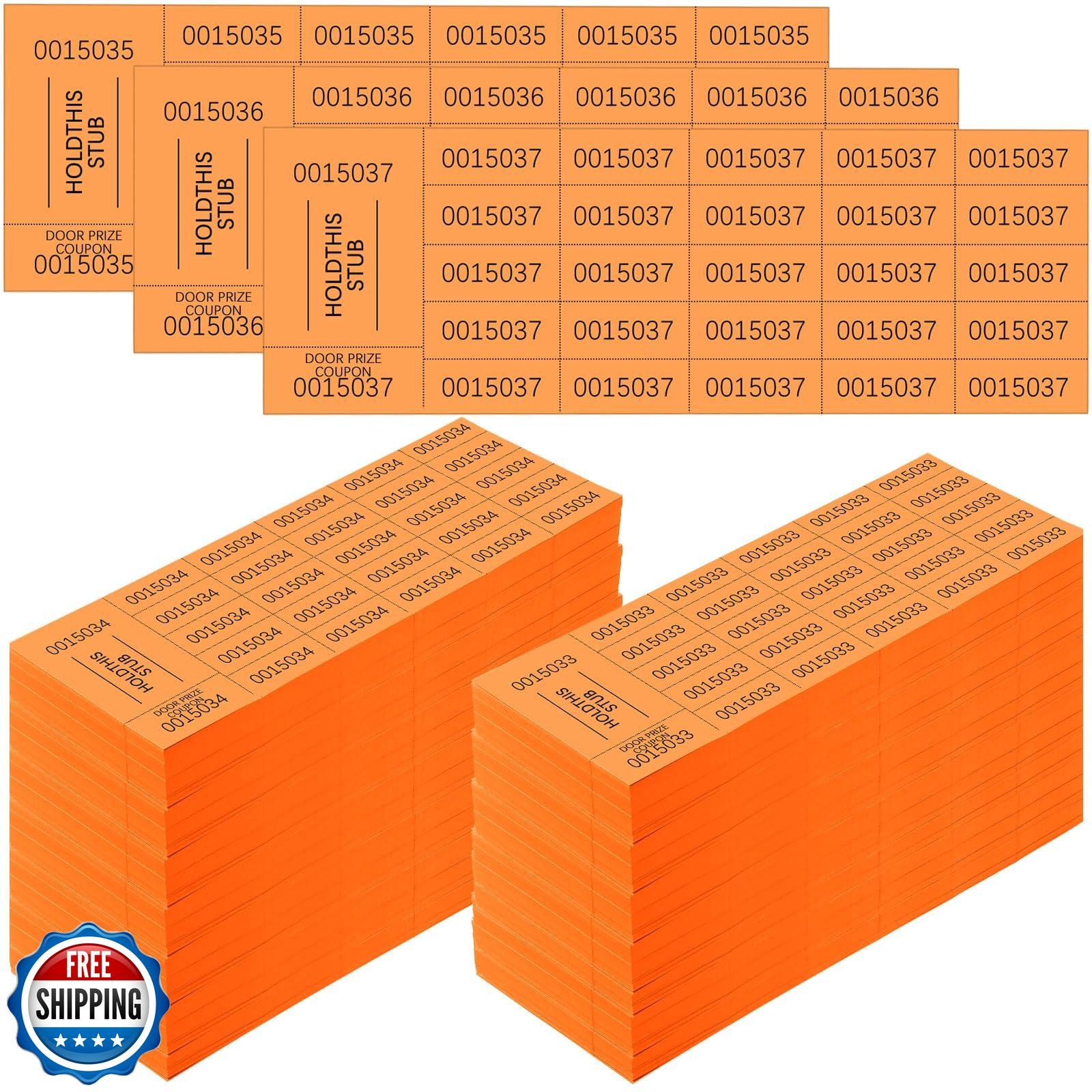 Kosiz 2000 Sheets Raffle Ticket 25 Bid Chinese Auction Tickets Tricky Tray Ba
