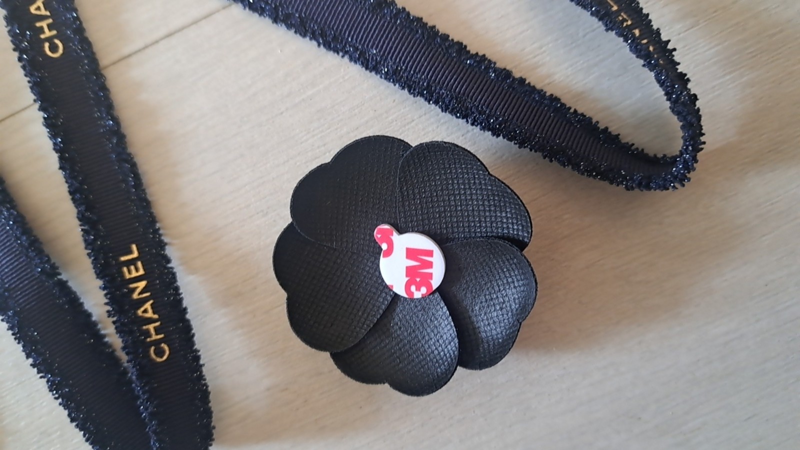 2025 Seasonal Camellia Navy with ribbon