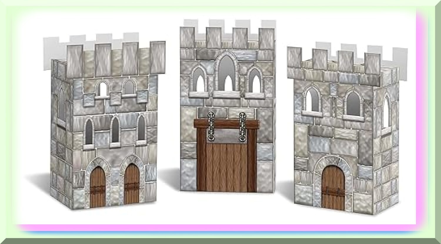 Colorful Castle Party Favors for Birthdays