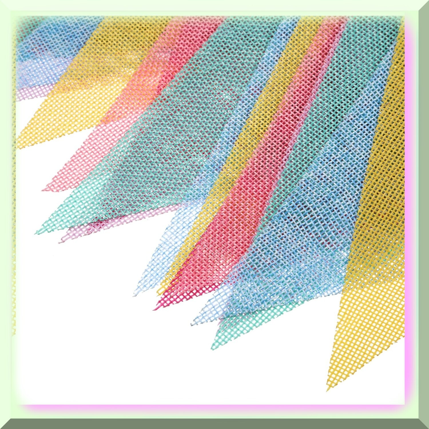 Colorful Burlap Bunting Banner for Festive Decor