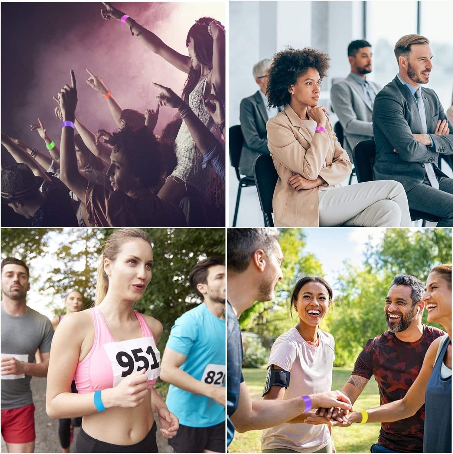 Durable 1400-Pack Neon Paper Wristbands – Perfect for Parties & Concerts