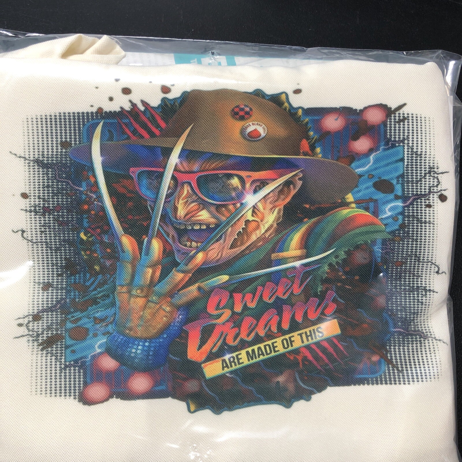 Canvas Tote Bag Halloween Candy Sack “Sweet Dreams Are Made of This” Freddy