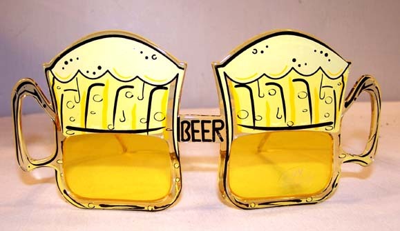 2 BEER MUG PARTY SUNGLASSES parties supplies costumes