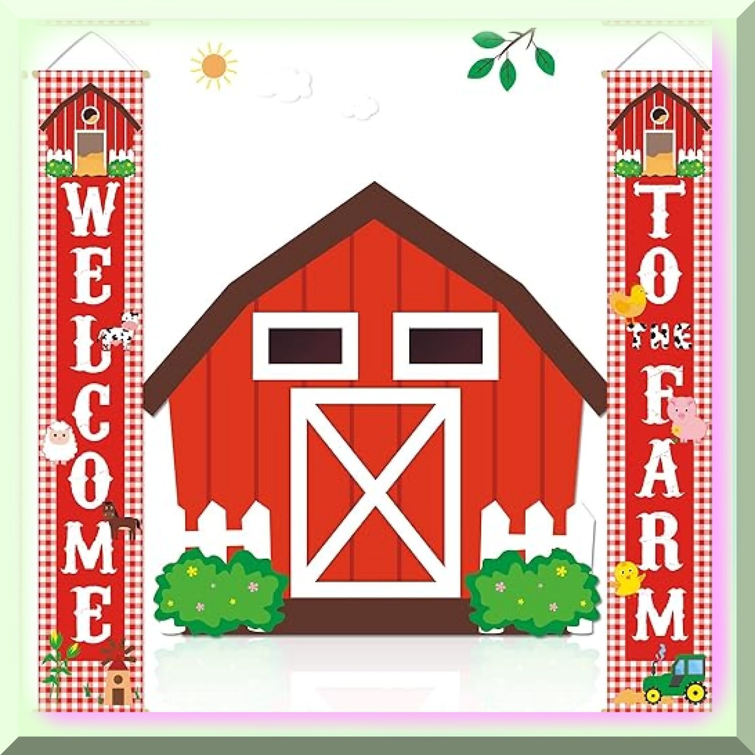 Farm Animal Welcome Door Banner Set