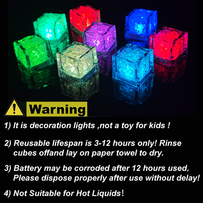 Ice Cubes Led Light for Bar Club Drinking Party Wine Wedding Swimming Pool Décor