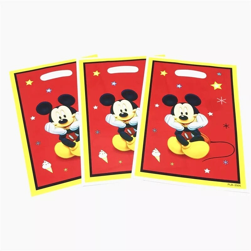 20 Pcs Set, Mickey mouse Candy plastic bags Kids Birthday Party Supplies