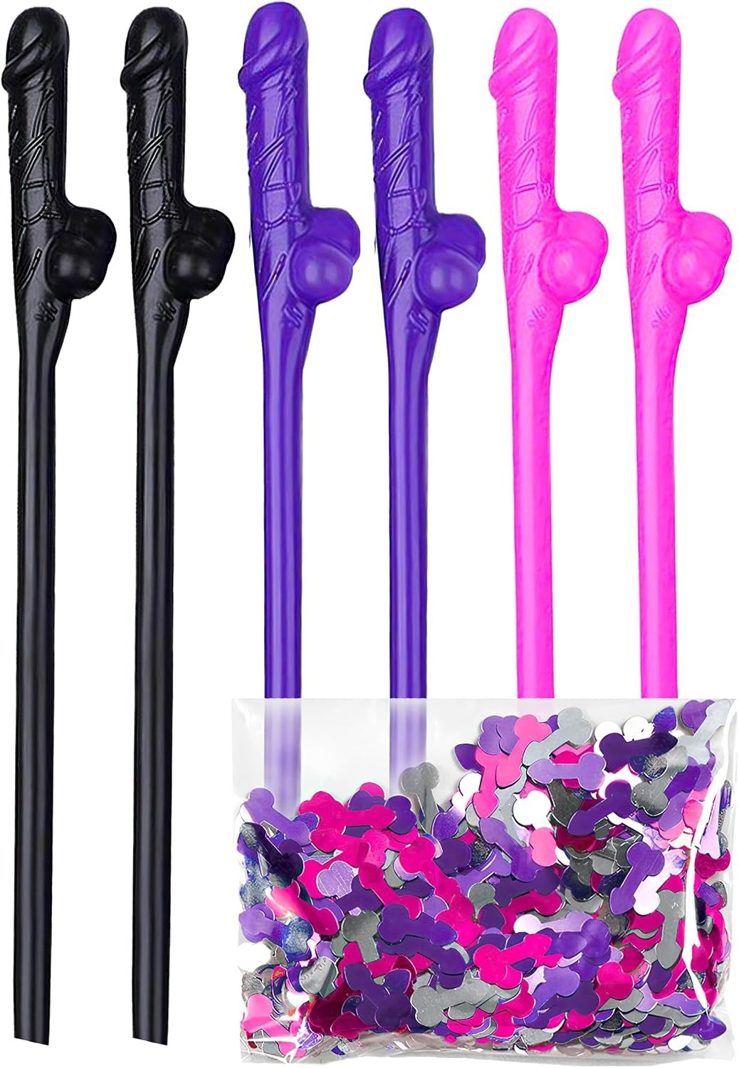 30 pcs Bachelorette Pennis Straws Party Hen Naughty, Willy Shaped Pennis Stra…