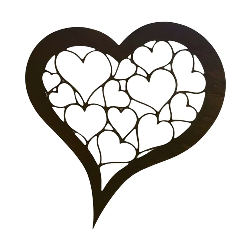 Rusty Stake Heart Plant for Indoor and Outdoor Figurines Heart Sculpture