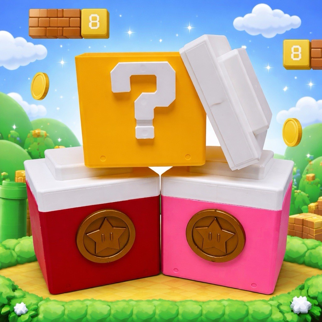Mystery Box Mario Dulcero 10pc Plastic Table Centerpiece Party Favor Piñata Mix