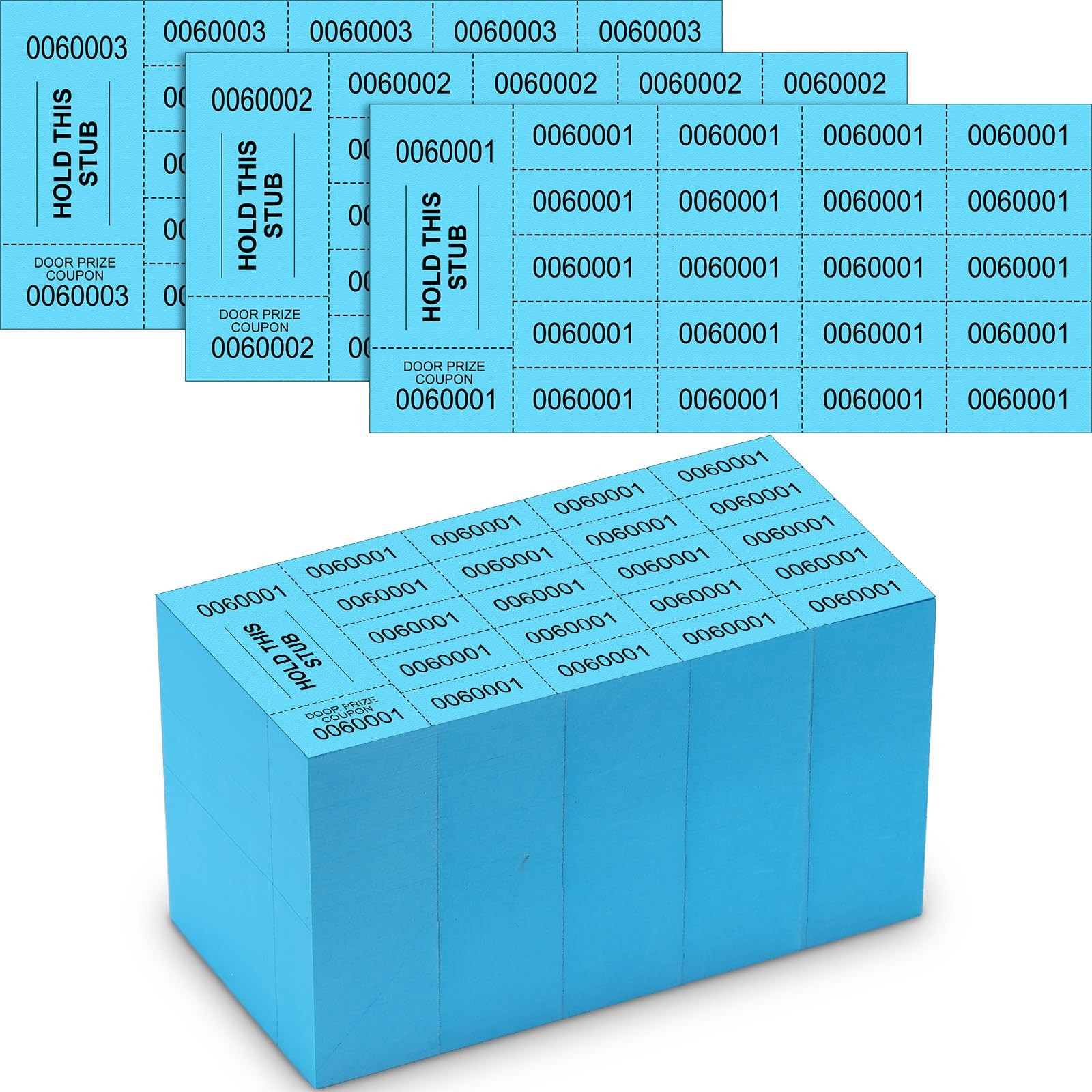 1000 Sheets 20 Bid Raffle Ticket Numbers Auction Tickets for Events & Church …