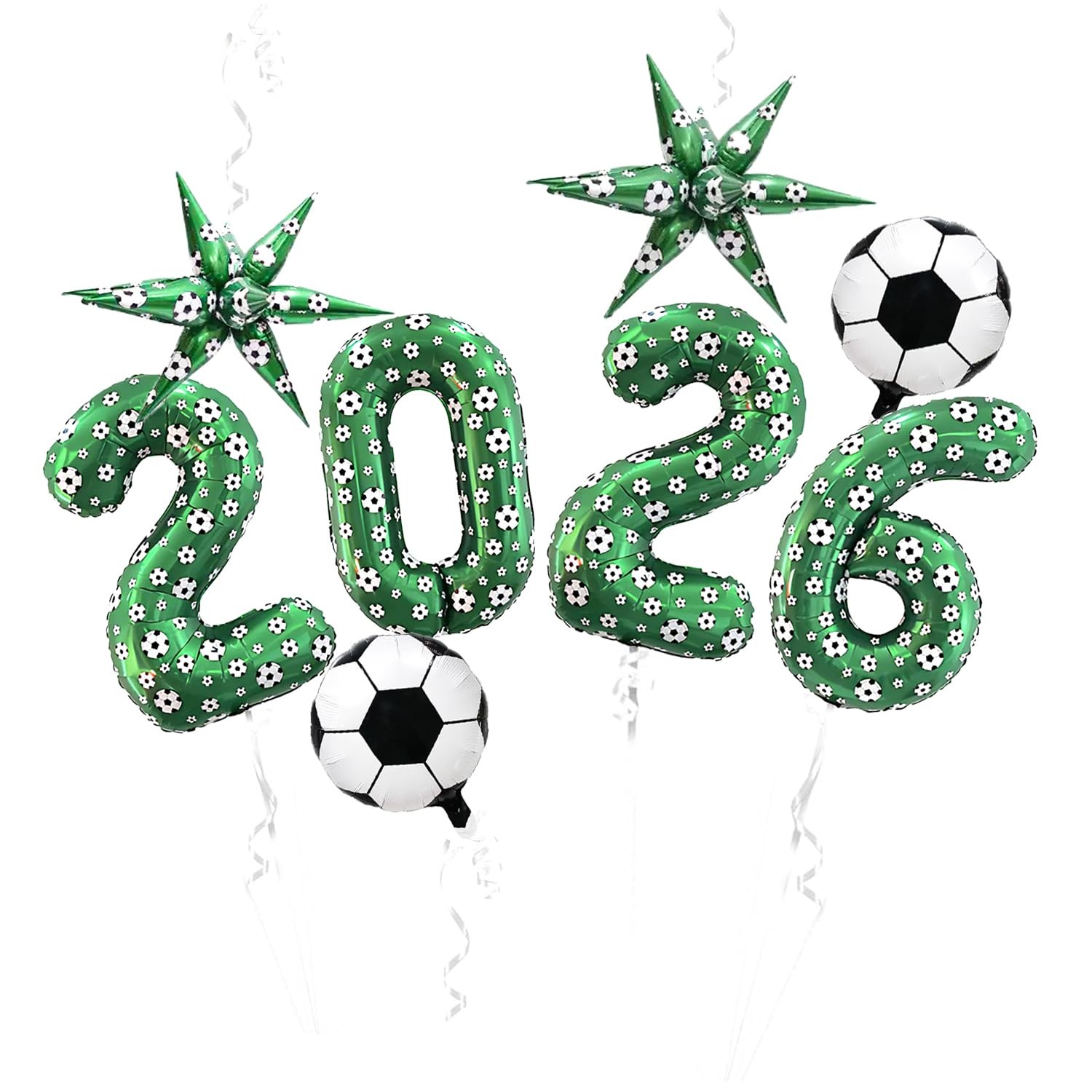 2026 Soccer World Game Party Balloon Set for Cup 40 Inches, Red