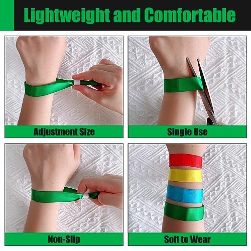 100 Pcs Cloth Event Wristbands, Event Wristbands, Colored Wrist Multiplecolors