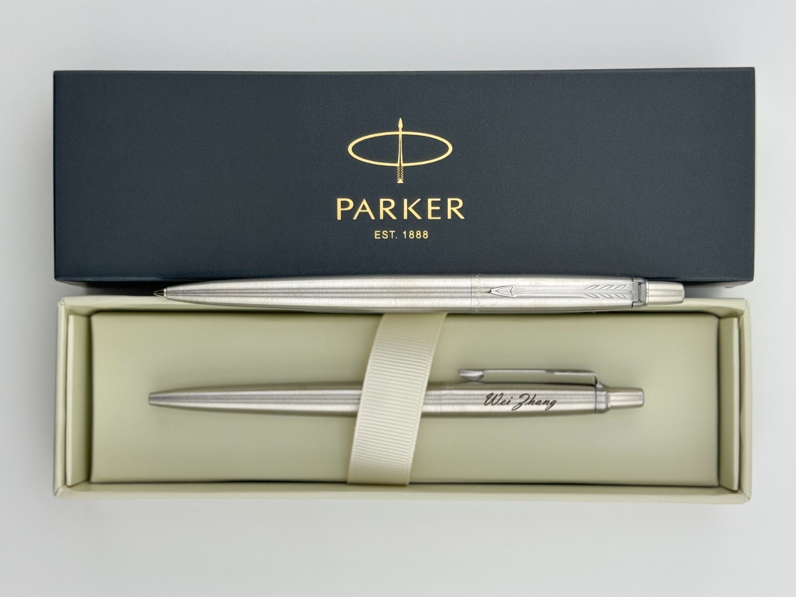 Personalized Engraved Parker IM Ballpoint Pen, Parker Gift Box, Black/Blue Ink