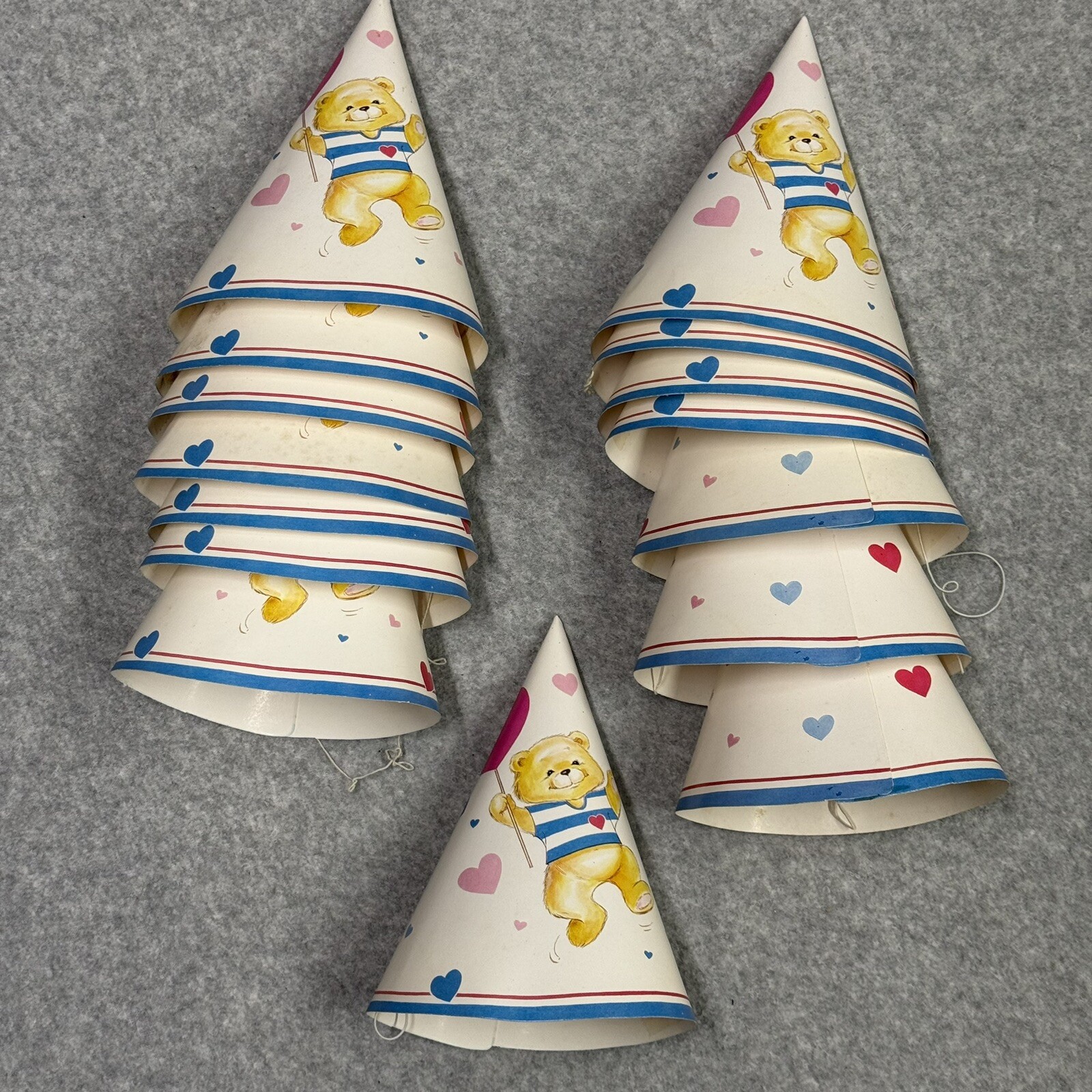 Vintage Party Hats 1985 Lot Of 15 Bears