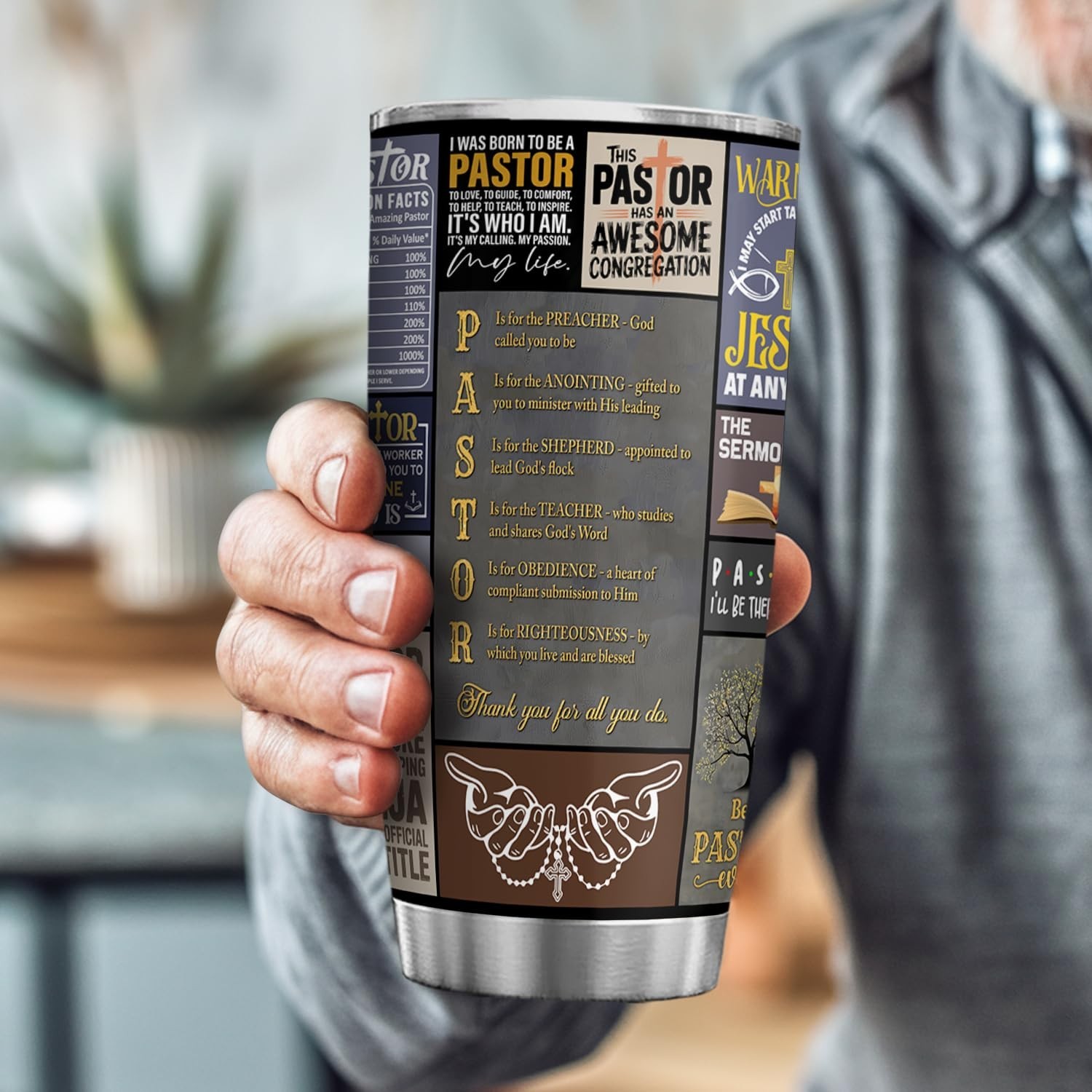 20 Oz Tumbler for Men, Ministry Appreciation, Retirement, Youth Pastor Birthd…