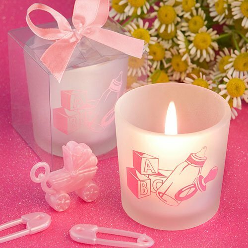 Fashioncraft – Favor Saver Collection Baby Girl Themed Candle Favors 5- pack