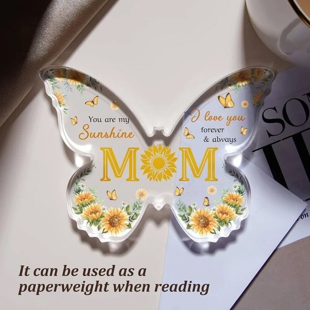 Butterfly Acrylic Plaque Gift for Mum – Christmas & Mother’s Day Present