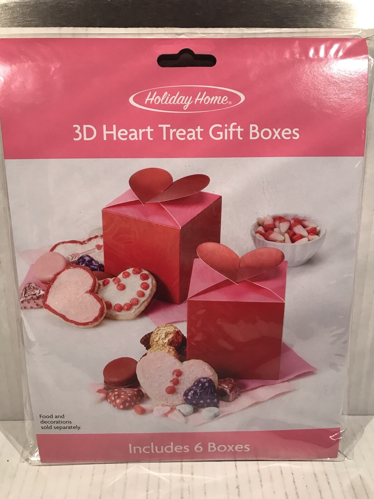Gift Boxes 3D Heart Treat Boxes 3.5″x 3.5″ x 3.5″ Paper Party Favor Red Pink NEW