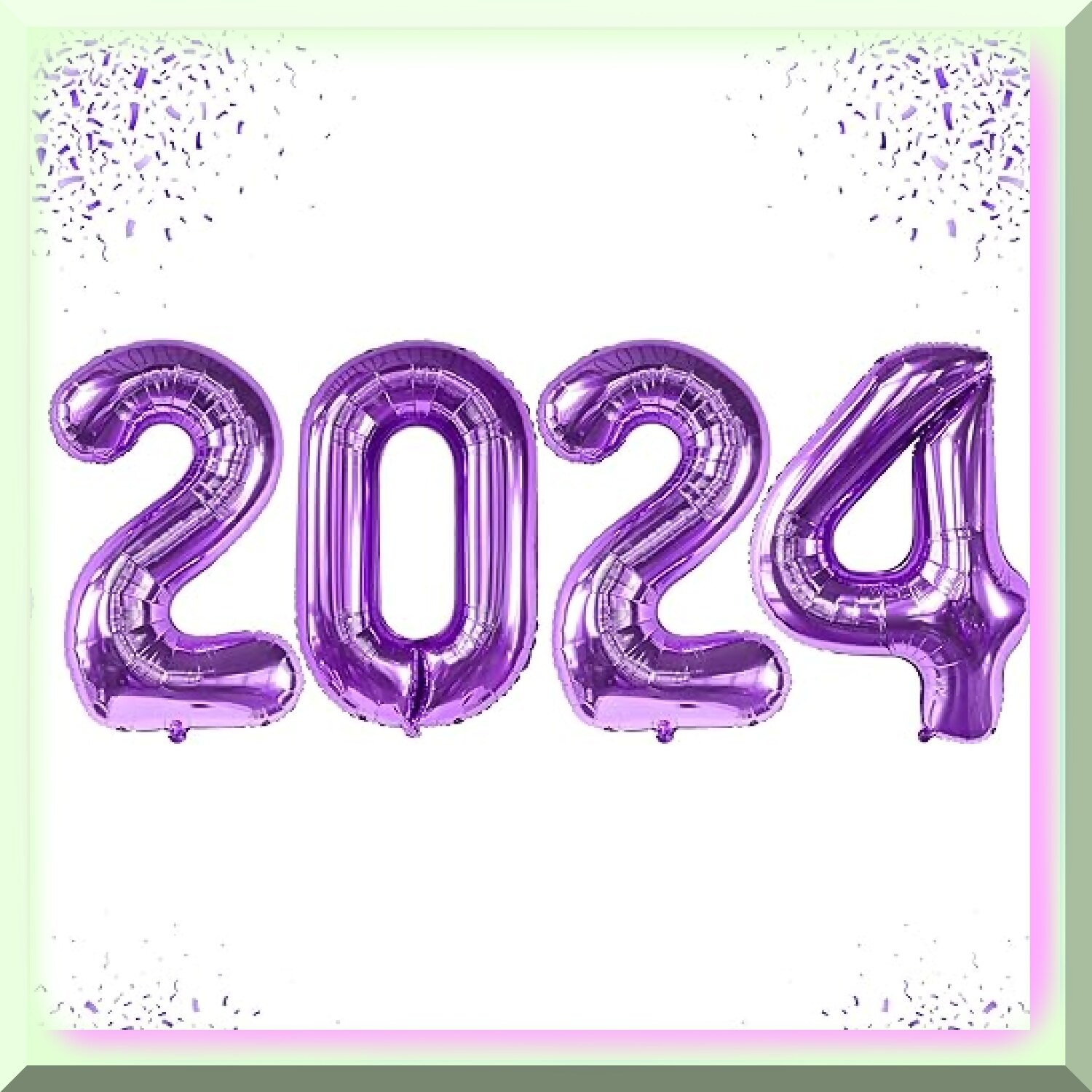 Purple 42-inch Metallic Number Balloons for New Year