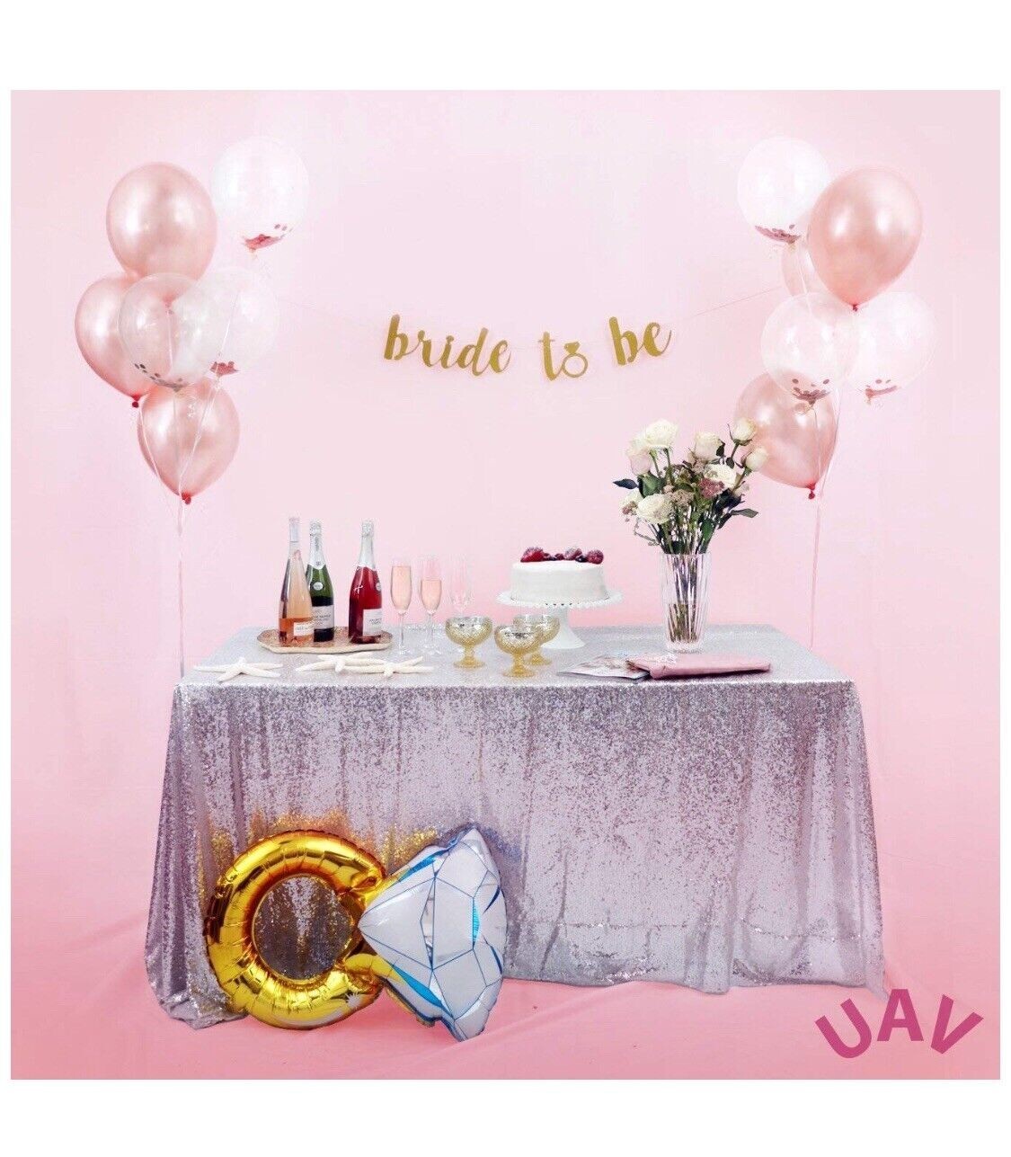 Premium Bachelorette Party Decorations 12 Balloons, Tiara, Ring Balloon, Banner