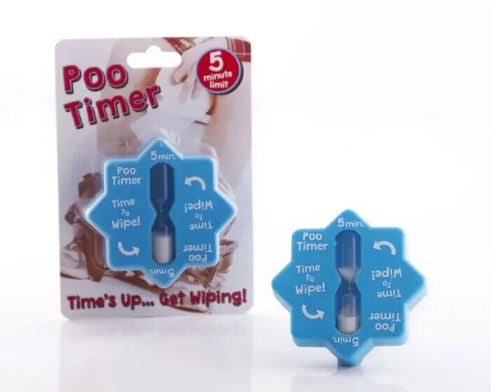 Poo Timer – Bathroom Potty Poop Clock Gag Joke Prank Birthday, Christmas, Secret