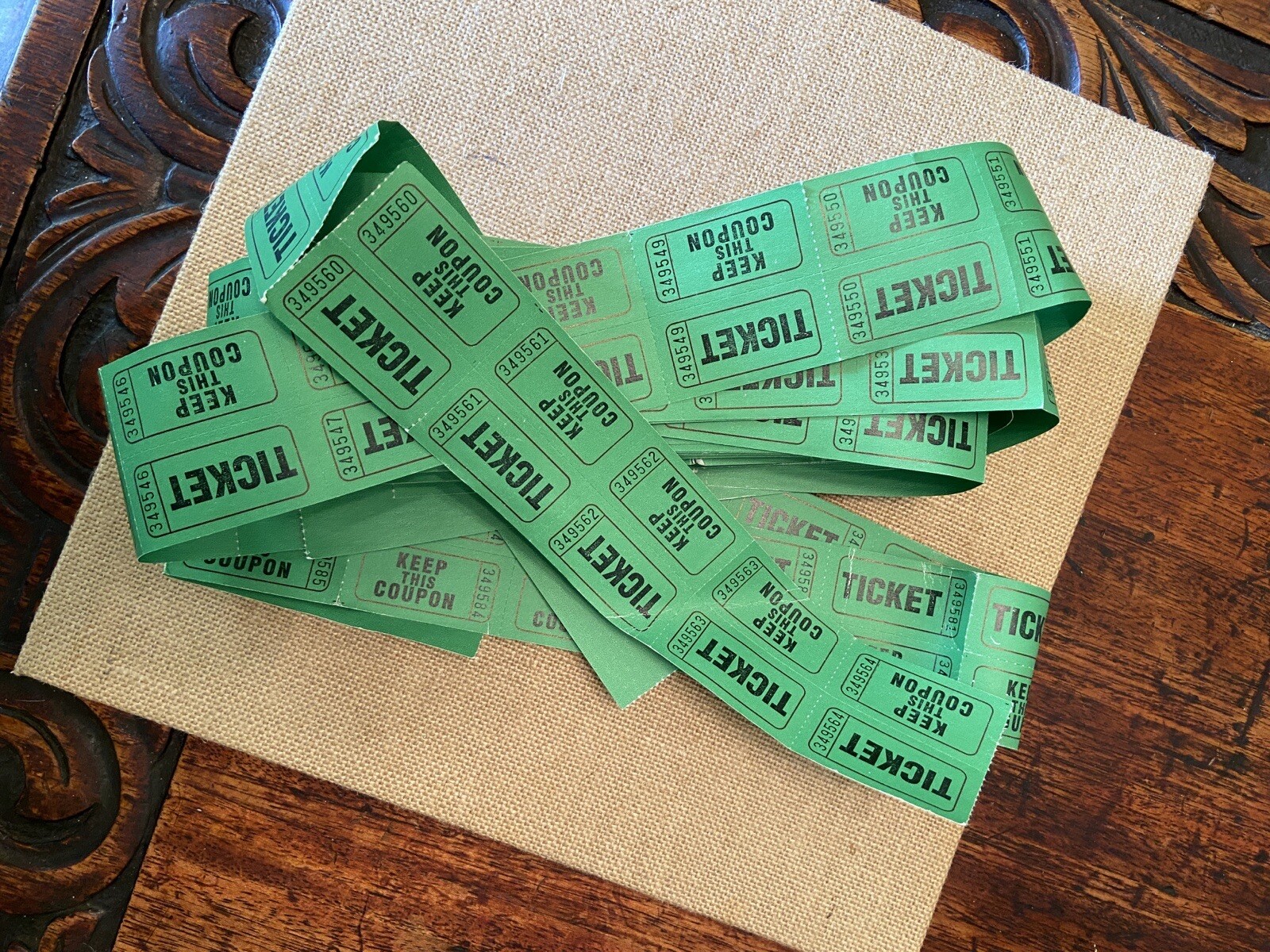 Unused Tickets Lot Of 188 Green Keep This Coupon 349569