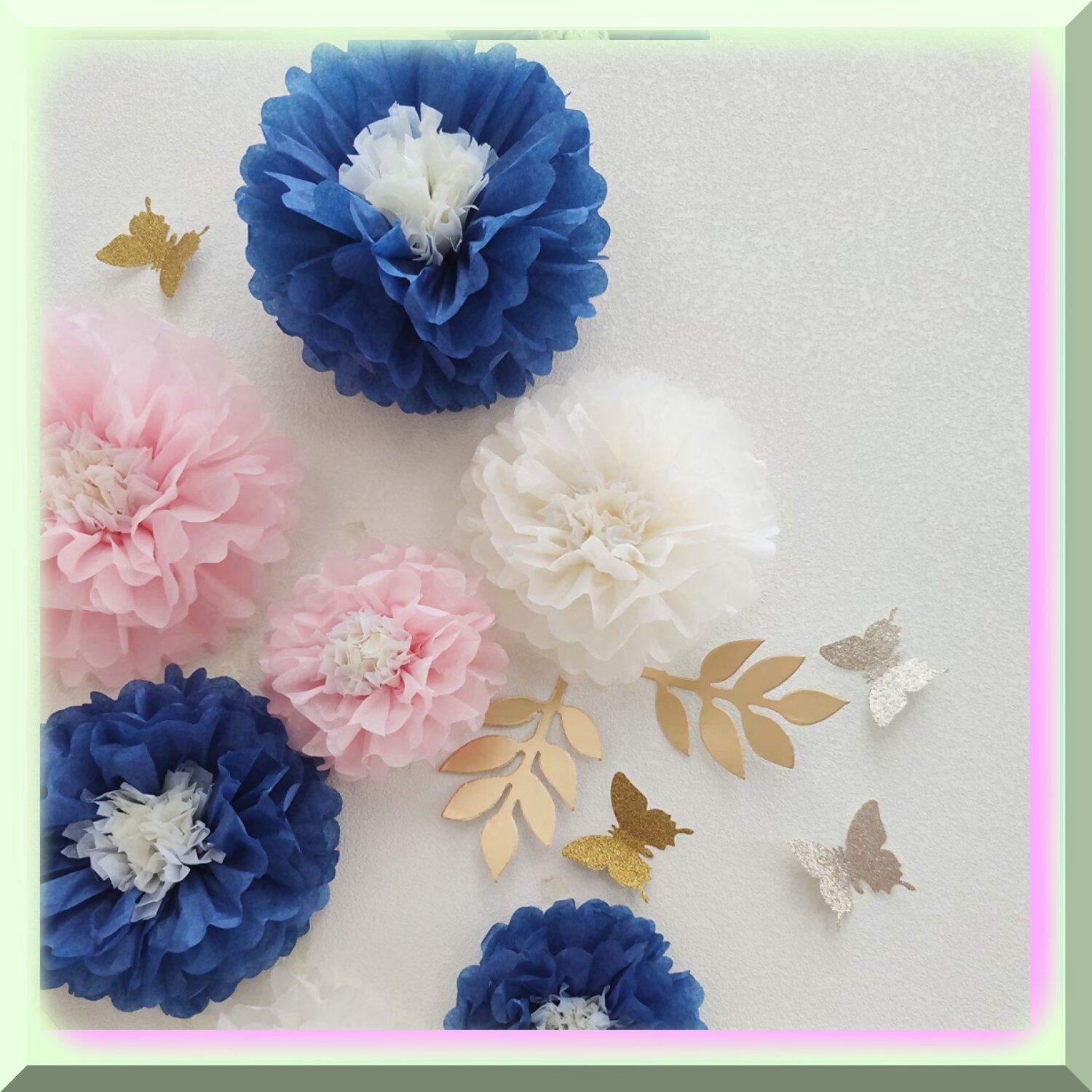DIY Paper Flower Set for Bridal Shower Decorations